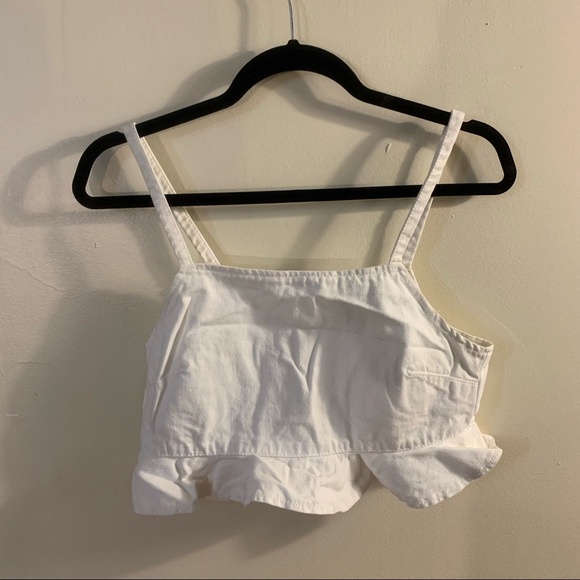 White Denim Top - Picture 3 of 7